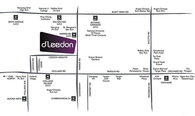 d'leedon location map